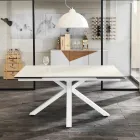 Tavolo da pranzo allungabile vetro-ceramica, l.160/240xp.90 cm, Bacco Viadurini
