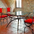 Tavolo da Pranzo Artigianale con Piano in Vetro Made in Italy - Principe