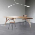 Tavolo da Pranzo Artigianale in Legno Massello di Noce Made in Italy - Nocino Viadurini
