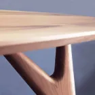 Tavolo da Pranzo Artigianale in Legno Massello di Noce Made in Italy - Nocino Viadurini