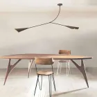 Tavolo da Pranzo Artigianale in Legno Massello di Noce Made in Italy - Nocino Viadurini
