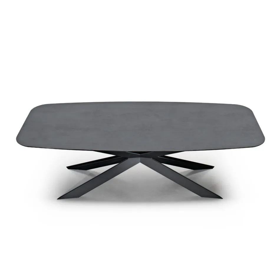 Tavolo da Pranzo con Piano a Botte in Laminato HPL Made in Italy - Grotta Viadurini
