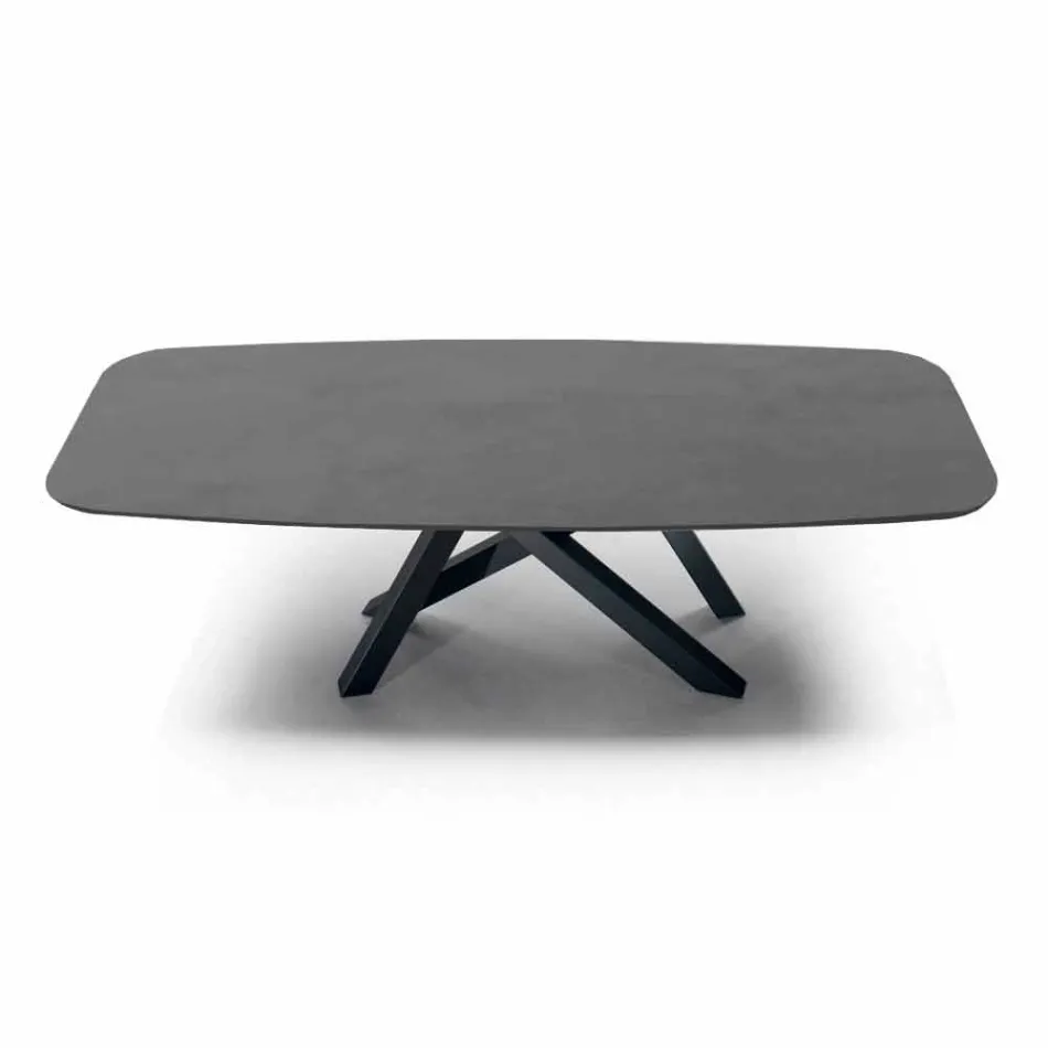 Tavolo da Pranzo con Piano a Botte in Laminato HPL Made in Italy - Settimmio Viadurini