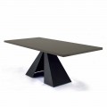 Tavolo da Pranzo con Piano in Fenix e Base in Acciaio Made in Italy - Dalmata
