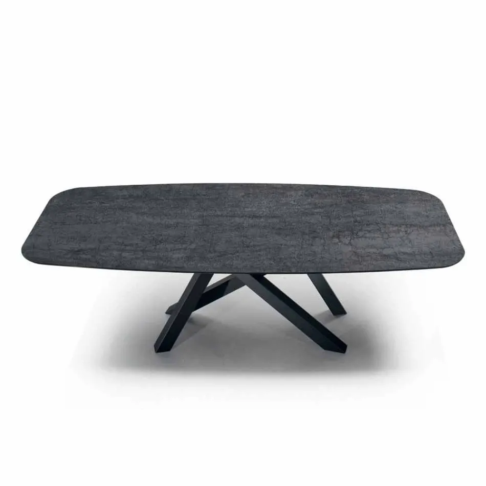 Tavolo da Pranzo con Piano in Ipermarmo Made in Italy Pregiato - Settimmio Viadurini