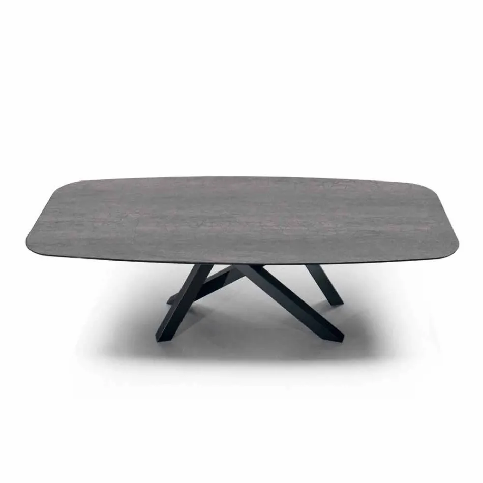 Tavolo da Pranzo con Piano in Ipermarmo Made in Italy Pregiato - Settimmio Viadurini