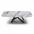 Tavolo da Pranzo con Piano in Ceramica Made in Italy Pregiato - Settimmio