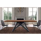 Tavolo da Pranzo con Piano in Legno Impiallacciato Made in Italy - Settimmio Viadurini
