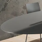 Tavolo da Pranzo con Piano in Vetro Laccato Made in Italy, di Qualità - Brontolo Viadurini