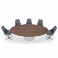 Tavolo da Pranzo con Piano Ovale in Laminato HPL Made in Italy - Dollars