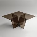 Tavolo da Pranzo con Piano Quadrato e Base in Vetro Made in Italy - Tiseo