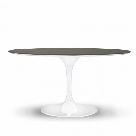 Tavolo da Pranzo con Piano Rotondo in Fenix Made in Italy Alta Qualità - Dollars Viadurini