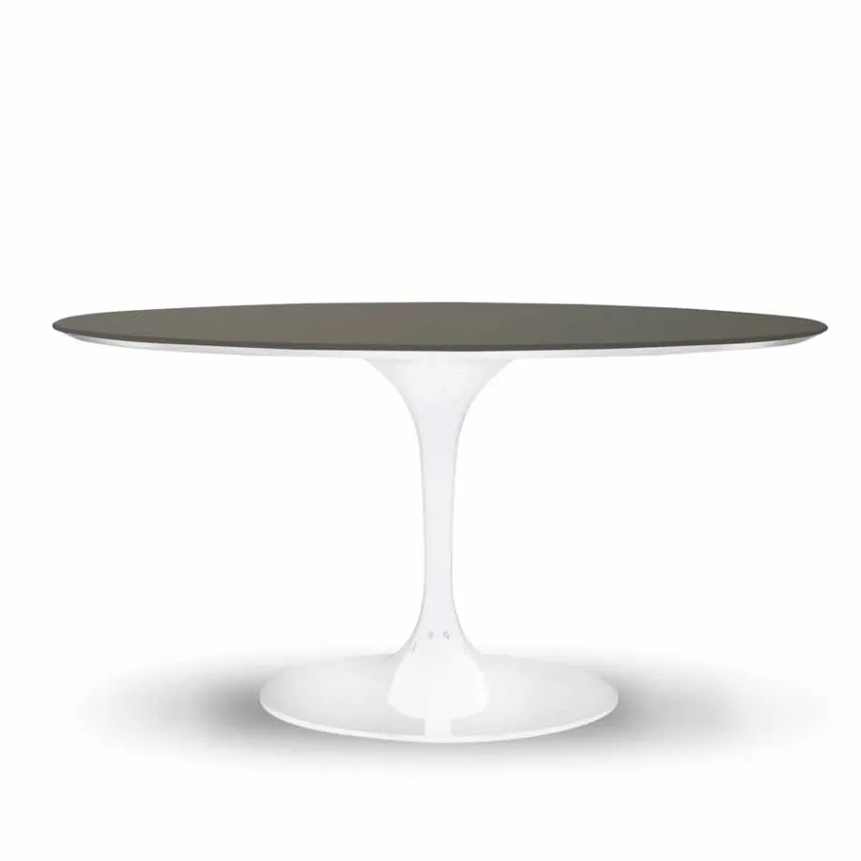 Tavolo da Pranzo con Piano Rotondo in Fenix Made in Italy Alta Qualità - Dollars Viadurini