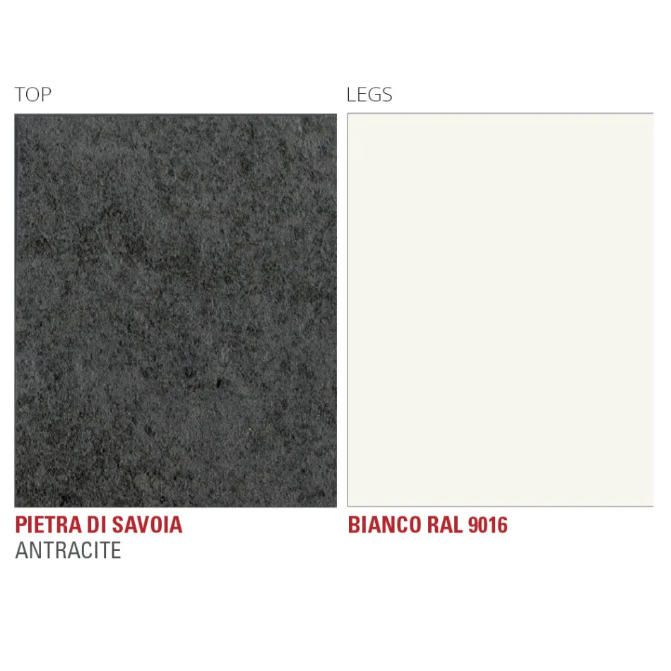 Tavolo da Pranzo con Piano Rotondo in Laminam Realizzato in Italia - Lingotto Viadurini