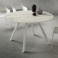 Tavolo da Pranzo con Piano Rotondo in Laminam Realizzato in Italia - Lingotto