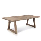 Tavolo da Pranzo da Esterno in Legno Teck Reciclato Made in Italy - Bambi Viadurini