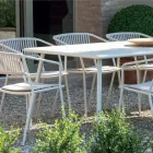 Tavolo da Pranzo da Esterno Rettangolare in Acciaio Zincato Made in Italy - Elvia  Viadurini