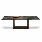 Tavolo da Pranzo di Design Allungabile Ceramica e Metallo Made in Italy – Moro Viadurini
