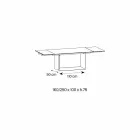 Tavolo da Pranzo di Design Allungabile Ceramica e Metallo Made in Italy – Moro Viadurini