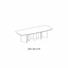 Tavolo da Pranzo di Design in Ceramica e Base Vetro Fumè Made in Italy – Random Viadurini