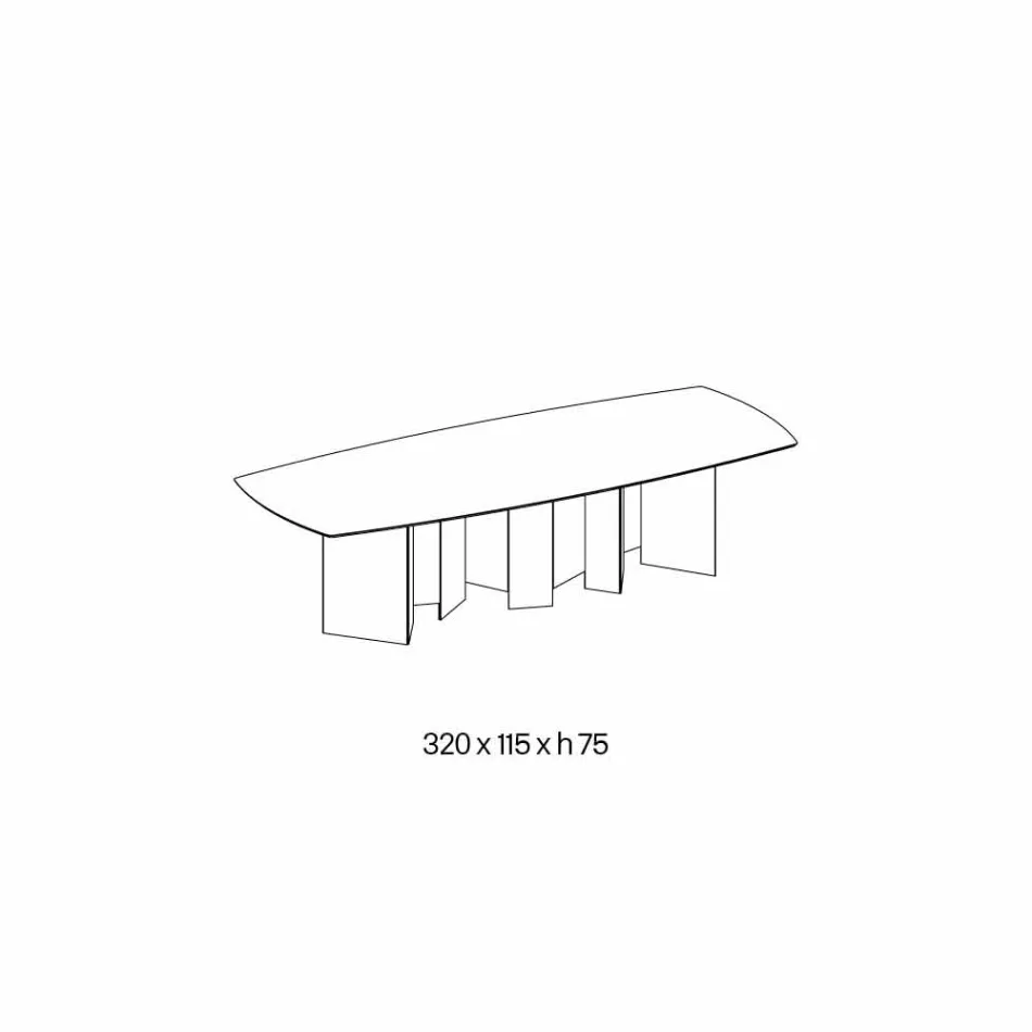 Tavolo da Pranzo di Design in Ceramica e Base Vetro Fumè Made in Italy – Random Viadurini