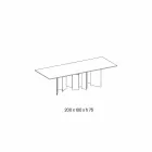 Tavolo da Pranzo di Design in Ceramica e Base Vetro Fumè Made in Italy – Random Viadurini