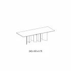 Tavolo da Pranzo di Design in Ceramica e Base Vetro Fumè Made in Italy – Random Viadurini