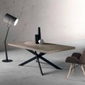Tavolo da Pranzo in Legno Rovere e Metallo Made in Italy - Oncino