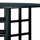 Tavolo da Pranzo in Frassino Verniciato Nero Realizzato in Italia - Sabatino Viadurini