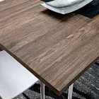 Tavolo da Pranzo in Hpl con Base in Metallo Made in Italy, Pregiato - Carlino Viadurini