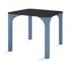 Tavolo da Pranzo in Hpl con Gambe in Polietilene Made in Italy - Glen Viadurini