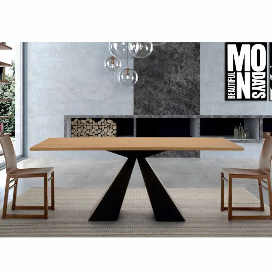 Tavolo da Pranzo in Laminato HPL e Acciaio Made in Italy Alta Qualità - Dalmata Viadurini