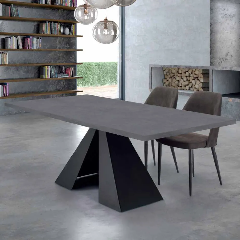 Tavolo da Pranzo in Laminato HPL e Acciaio Made in Italy Alta Qualità - Dalmata Viadurini