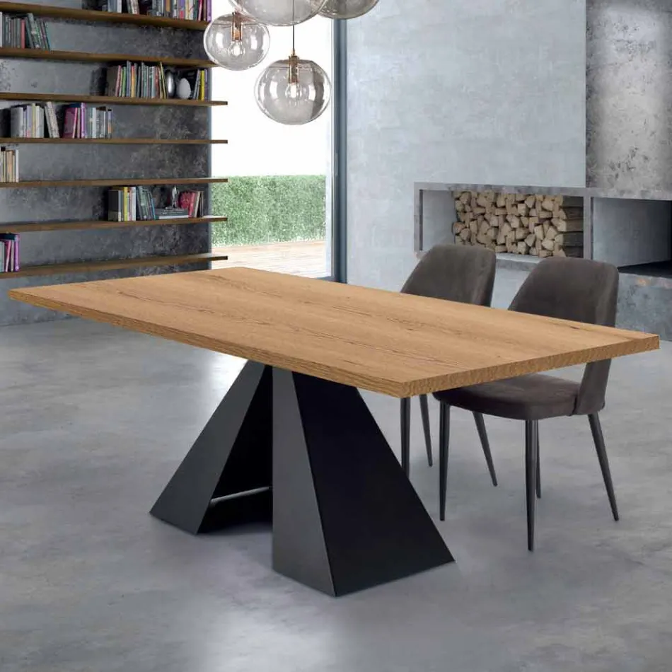 Tavolo da Pranzo in Laminato HPL e Acciaio Made in Italy Alta Qualità - Dalmata Viadurini
