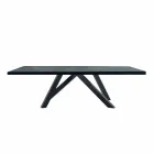 Tavolo da Pranzo in Laminato HPL e Acciaio Made in Italy Pregiato - Settimmio Viadurini