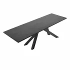 Tavolo da Pranzo in Laminato HPL e Acciaio Made in Italy Pregiato - Settimmio Viadurini