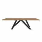 Tavolo da Pranzo in Laminato HPL e Acciaio Made in Italy Pregiato - Settimmio Viadurini