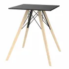 Tavolo da Pranzo in Legno e Hpl Design Quadrato, 4 Pezzi - Faz Wood by Vondom Viadurini