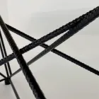 Tavolo da Pranzo in Legno Impiallacciato e Acciaio Made in Italy – Ezzellino Viadurini