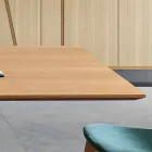 Tavolo da pranzo in legno MDF e metallo moderno made in Italy, Dionigi Viadurini