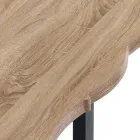 Tavolo da Pranzo in Mdf con Gambe in Acciaio Verniciato Nero - Ghepardo Viadurini