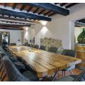 Tavolo da Pranzo in Quercia Secolare e 14 Sedie Incluse Made in Italy - Dite, Pezzo Unico