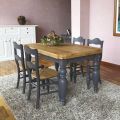 Tavolo da Pranzo in Rovere Nodato e 4 Sedie Incluse Made in Italy - Rafael