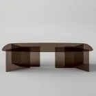 Tavolo da Pranzo in Vetro con Piano Rettangolare Made in Italy - Charles Viadurini