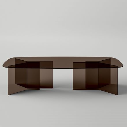 Tavolo da Pranzo in Vetro con Piano Rettangolare Made in Italy - Charles Viadurini