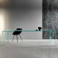 Tavolo da Pranzo in Vetro Extrachiaro Design di Lusso 4 Dimensioni - Kuduro