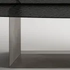 Tavolo da Pranzo in Vetro Fuso Bronzo o Fumè di Design Made in Italy - Moro Viadurini