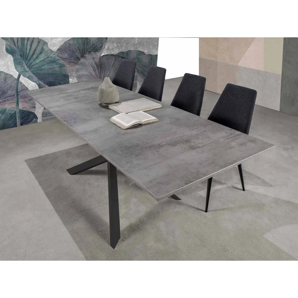 Tavolo da Pranzo Moderno Allungabile, Piano Laminato - Marliana Viadurini