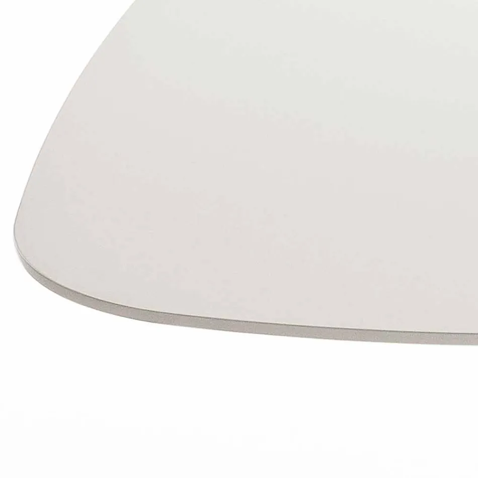 Tavolo da pranzo moderno bianco in MDF finitura rovere 100x200cm Clark Viadurini