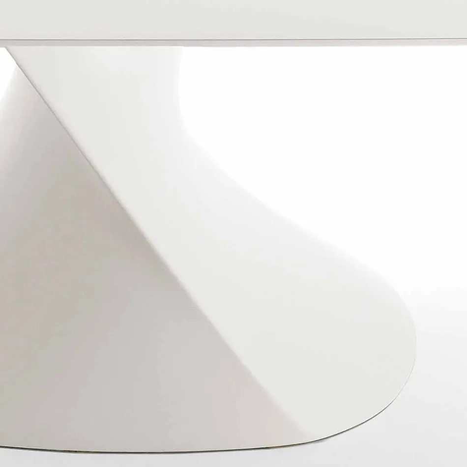 Tavolo da pranzo moderno bianco in MDF finitura rovere 100x200cm Clark Viadurini